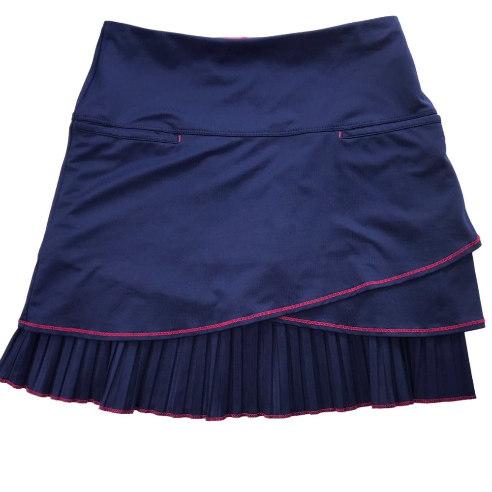 Lucky in Love Tennis Golf Skirt Pleated.  Size Women's Small (4-6) Blue.
